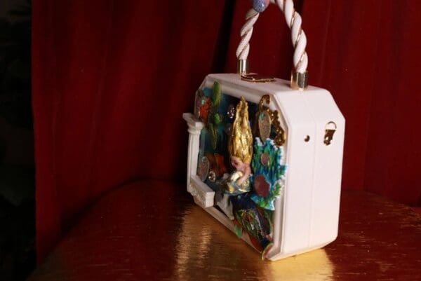 9344 Baroque Boutique Style Aquarium Nautical Embellished Handbag - Image 7