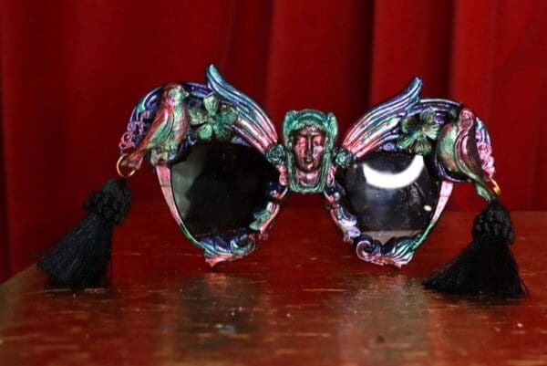 9674 Art Jewelry Dark Series Goddess Embellished Sunglasses