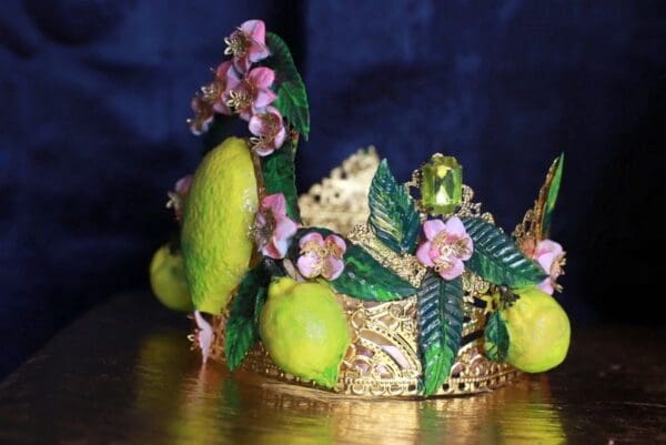9780 Baroque 3D Effect Lemon Fruit Statement Headband - Image 7