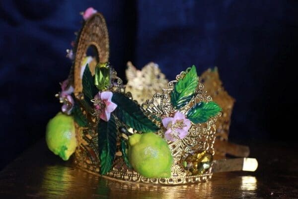 9780 Baroque 3D Effect Lemon Fruit Statement Headband - Image 8