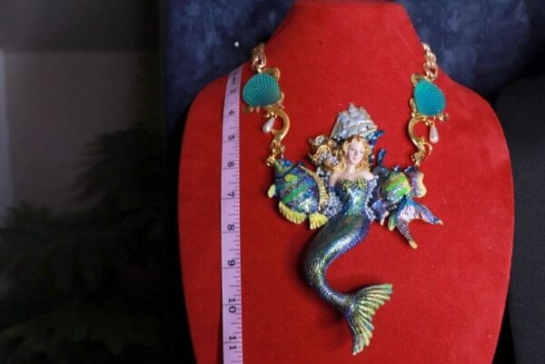 SOLD! 9903 Art Jewelry Huge Mermaid Massive Necklace - Image 4