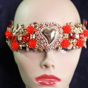 10121 Baroque Sacred Heart Red Headband