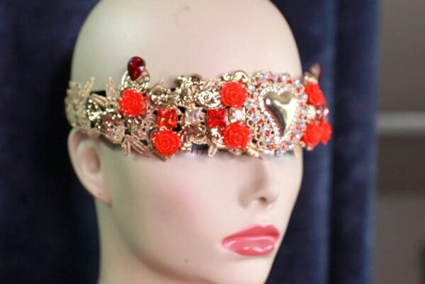 10121 Baroque Sacred Heart Red Headband - Image 4