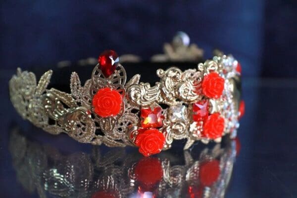 10121 Baroque Sacred Heart Red Headband - Image 7