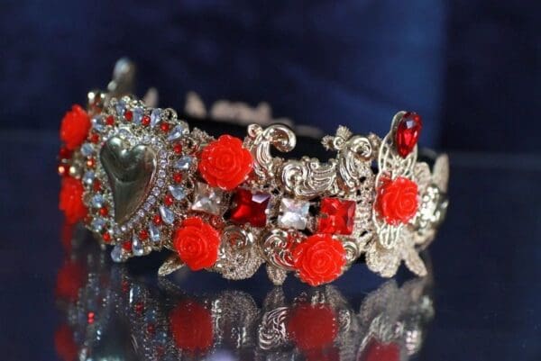10121 Baroque Sacred Heart Red Headband - Image 8