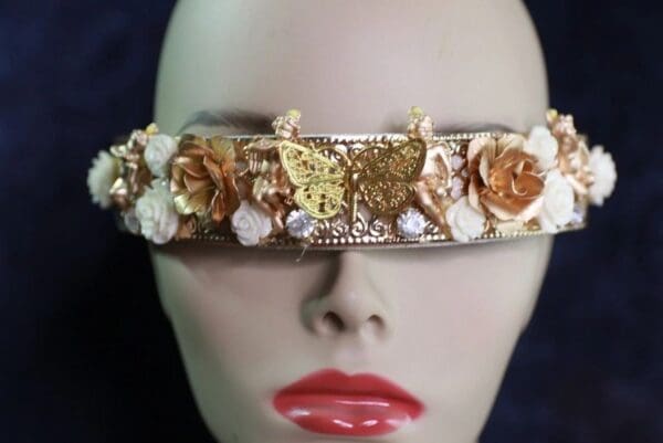 10122 Baroque Cherubs Gold Filigree Headband - Image 4