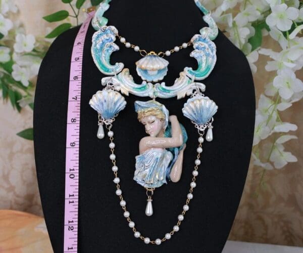 SOLD! 10162 Mermaid Virgo Nautical Massive Necklace - Image 7