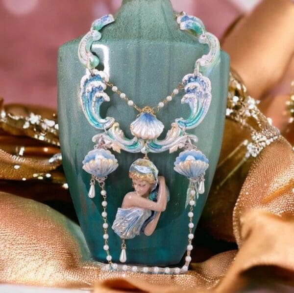 SOLD! 10162 Mermaid Virgo Nautical Massive Necklace