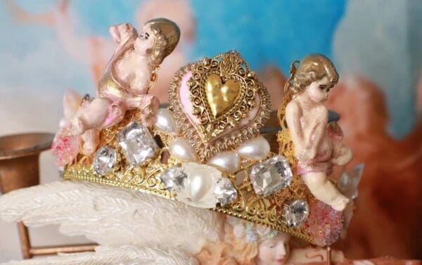 A close up of some figurines on top of a cake