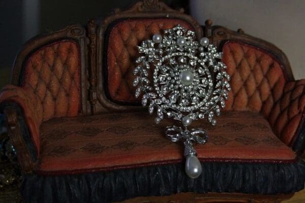 1143 Runway Masssive Huge Crystal Victorian Brooch - Image 3