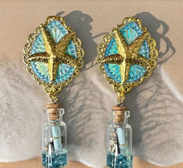 10354 Nautical Star Lightweight Beach Studs Earrings