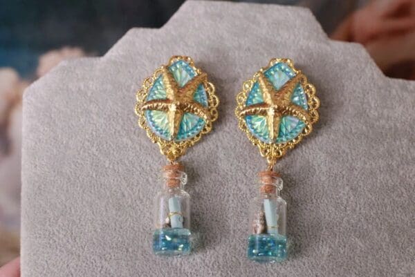 10354 Nautical Star Lightweight Beach Studs Earrings - Image 2