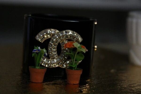 1153 2 Colors Madam Coco Letter Dangle Bangle Cuff - Image 4