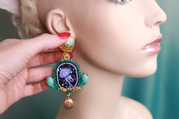 10467 Nautical Jelly Fish CLIP ON - Image 3