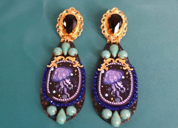 10470 Nautical Jelly Fih Earrings - Image 2