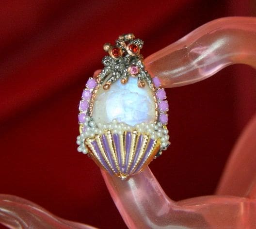 A close up of a ring on someones finger