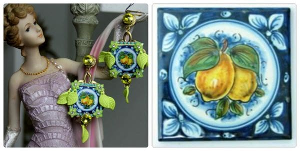 A close up of two different designs on a plate