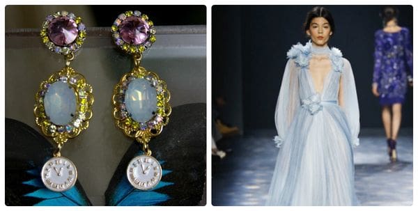 A woman in a dress and some jewelry