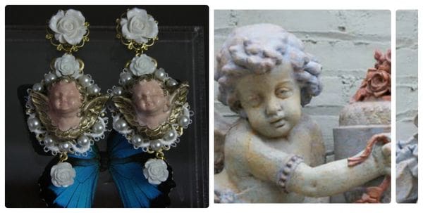 A statue of a woman and a statue of a baby