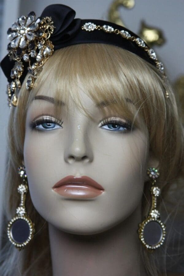 SOLD! 1440 Baroque Victorian Mirrow Crystal Earrings - Image 3