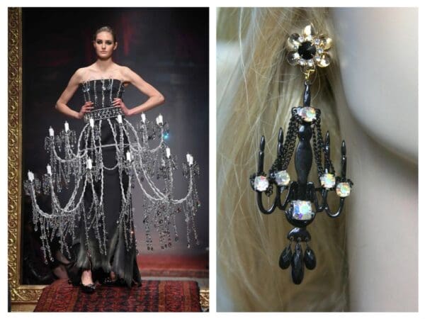 SOLD! 1474 Chandelier Crystal Baroque Earrings Studs