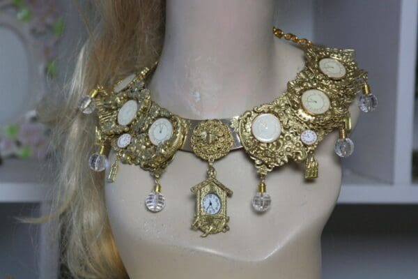 SOLD! 1476Total Baroque Gold Filigree Collar Clock Fairy Collection 2016 Bee Set - Image 7