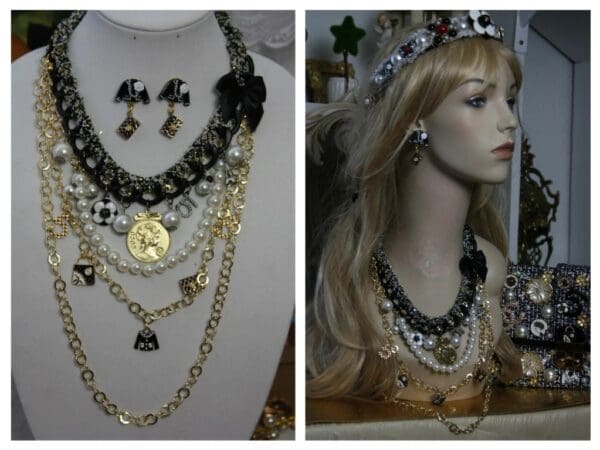 SOLD! 1517 Madam Coco Coin Medalion Jacket Chained Set
