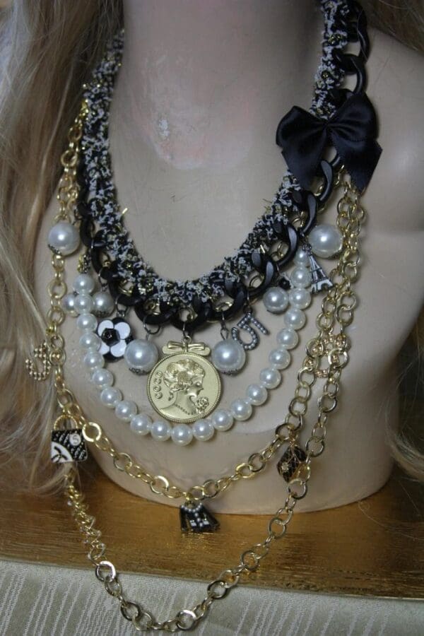 SOLD! 1517 Madam Coco Coin Medalion Jacket Chained Set - Image 4