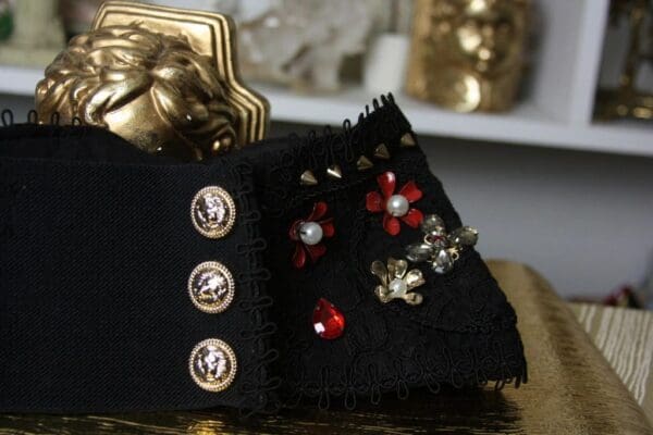 SOLD! 1543 Total Baroque Red Heart Cherub Corset Waist Belt - Image 5