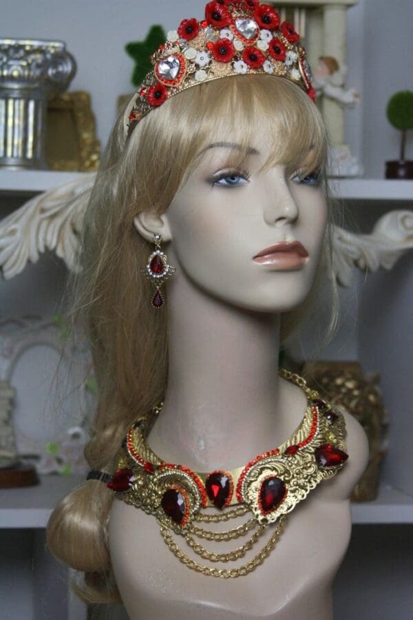 SOLD! 1590 Total Baroque Huge Swarovski Crystal Elements Chain Necklace SET - Image 2