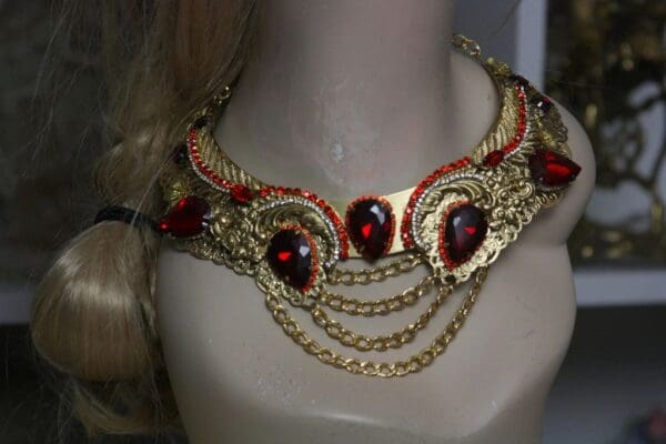 SOLD! 1590 Total Baroque Huge Swarovski Crystal Elements Chain Necklace SET - Image 4
