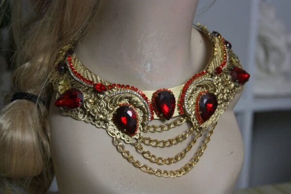 SOLD! 1590 Total Baroque Huge Swarovski Crystal Elements Chain Necklace SET - Image 5