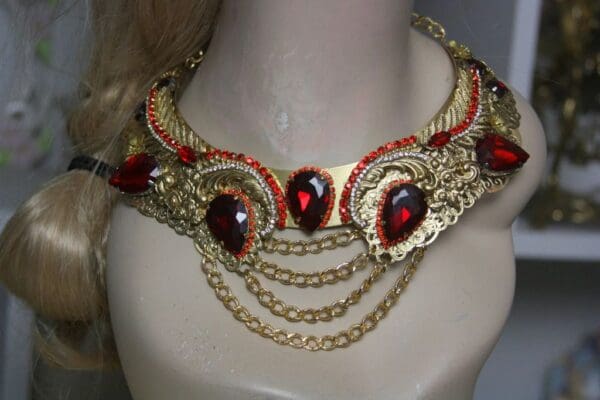 SOLD! 1590 Total Baroque Huge Swarovski Crystal Elements Chain Necklace SET - Image 6