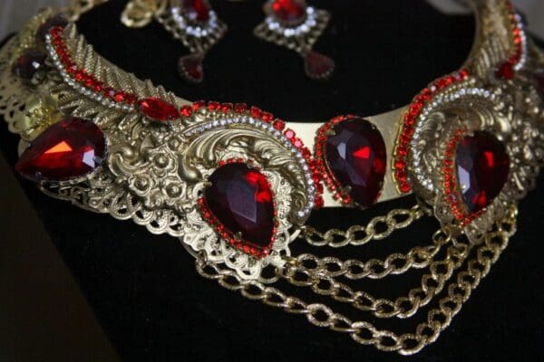 SOLD! 1590 Total Baroque Huge Swarovski Crystal Elements Chain Necklace SET - Image 7