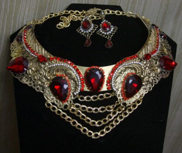 SOLD! 1590 Total Baroque Huge Swarovski Crystal Elements Chain Necklace SET - Image 9