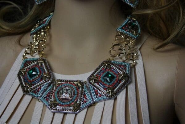 SOLD!1723 Repurposed Authentic Chanel Button Vintage Style Collar SET - Image 7