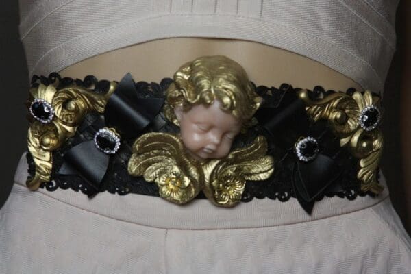 SOLD! 1758 Total Baroque Vivid Cherub Bow Waist Belt