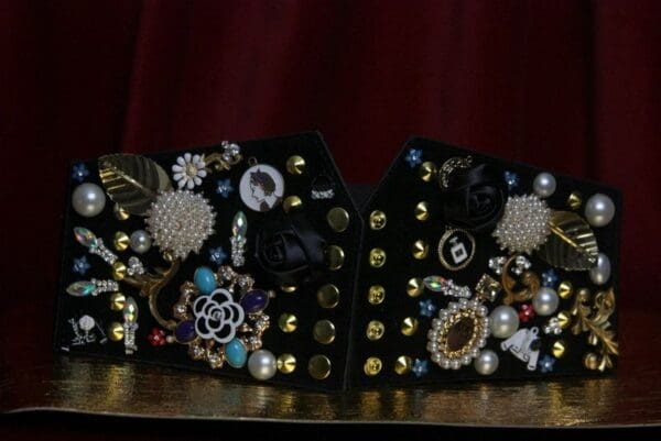 SOLD! 1780 Madam Coco Embellished Brooches Waist Corset Belt - Image 5