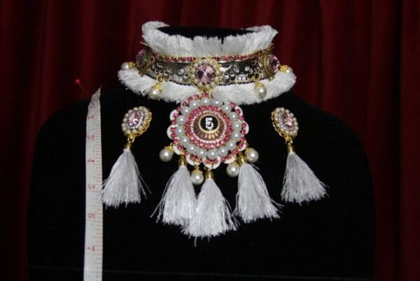 SOLD! 1797 Madam Coco Snow Queen Crystal Choker Necklace+ Earrimgs - Image 6