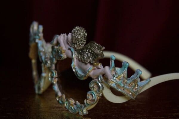 SOLD! 1825 Baroque Pearlish Aqua Crown Vivid Cherub Sunglasses - Image 5