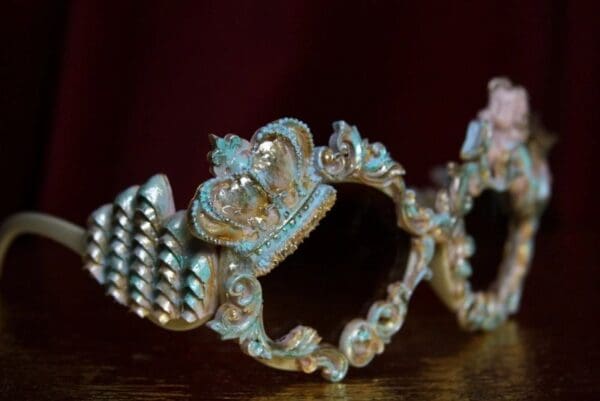 SOLD! 1825 Baroque Pearlish Aqua Crown Vivid Cherub Sunglasses - Image 6