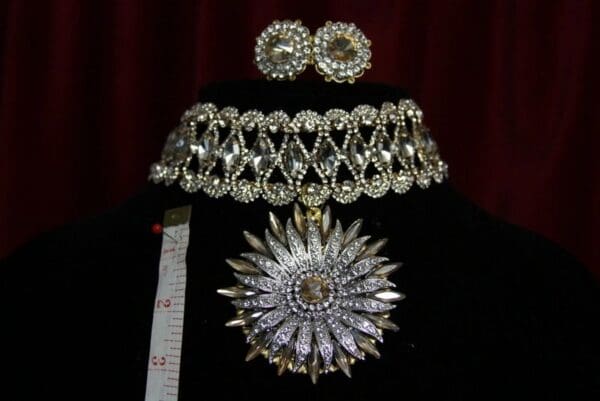 SOLD! 1840 Byzantine Crystal Sun Choker Set - Image 6
