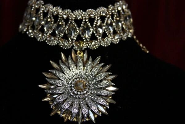 SOLD! 1840 Byzantine Crystal Sun Choker Set - Image 3