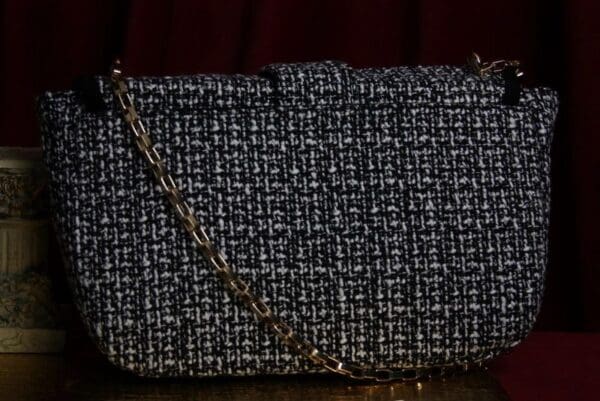 SOLD! 1867 Madam Coco Brooches Tweed Elegant Chain Handbag Purse - Image 2