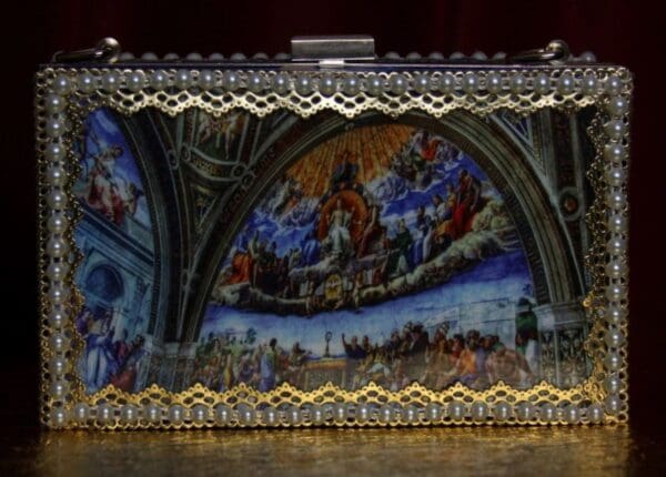 SOLD! 1913 Roman Renaissance Window Winged Two Sides Clutch - Image 3