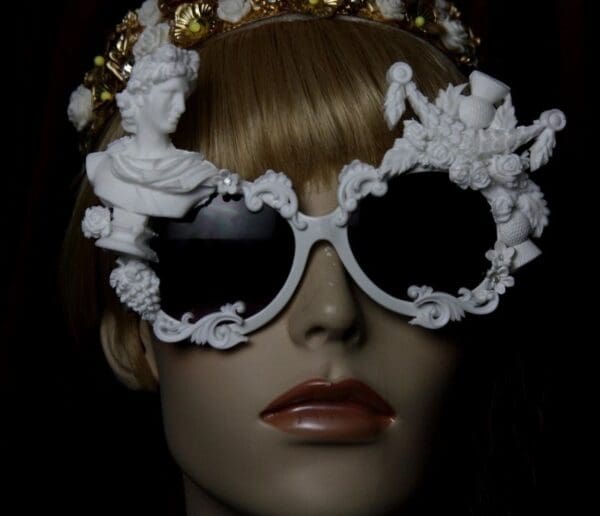 SOLD! 1915 Roman Revival Statue White Architect Unusual Sunglasses - Image 7
