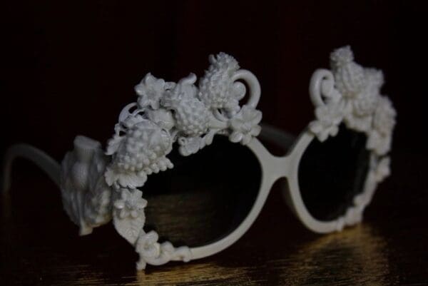 SOLD!1950 Pineapple Grapes White Architect Greek Inspiration Sunglasses - Image 3