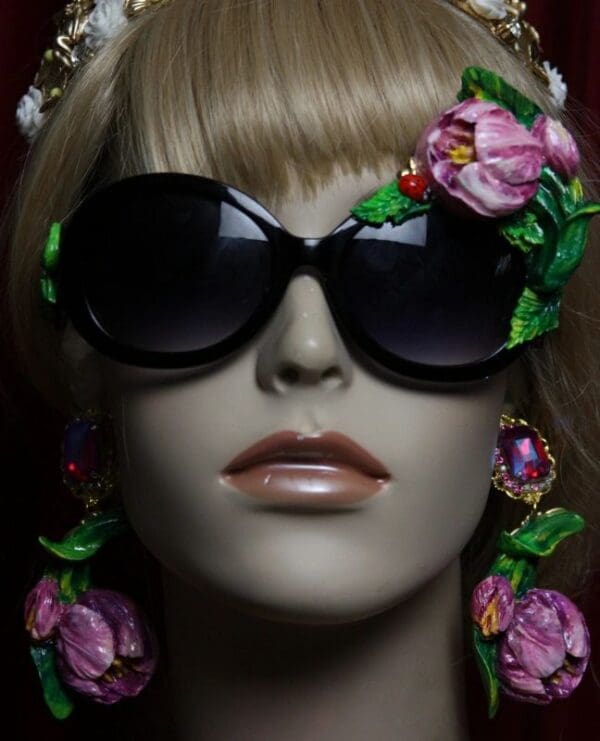 SOLD! 1971 Hand Painted Tulip Irregular Sunglasses Shades