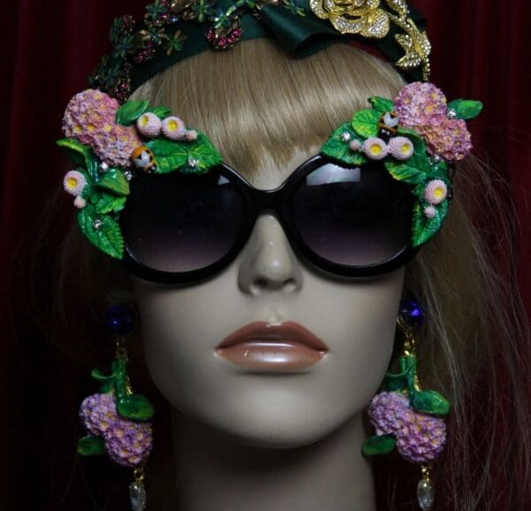SOLD! 1979 Hydrangea Bee Vivid Embellished Sunglasses