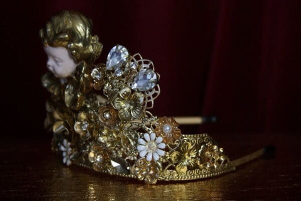 SOLD! 1983 Total Baroque Cherub Gold Crown Tiara - Image 5